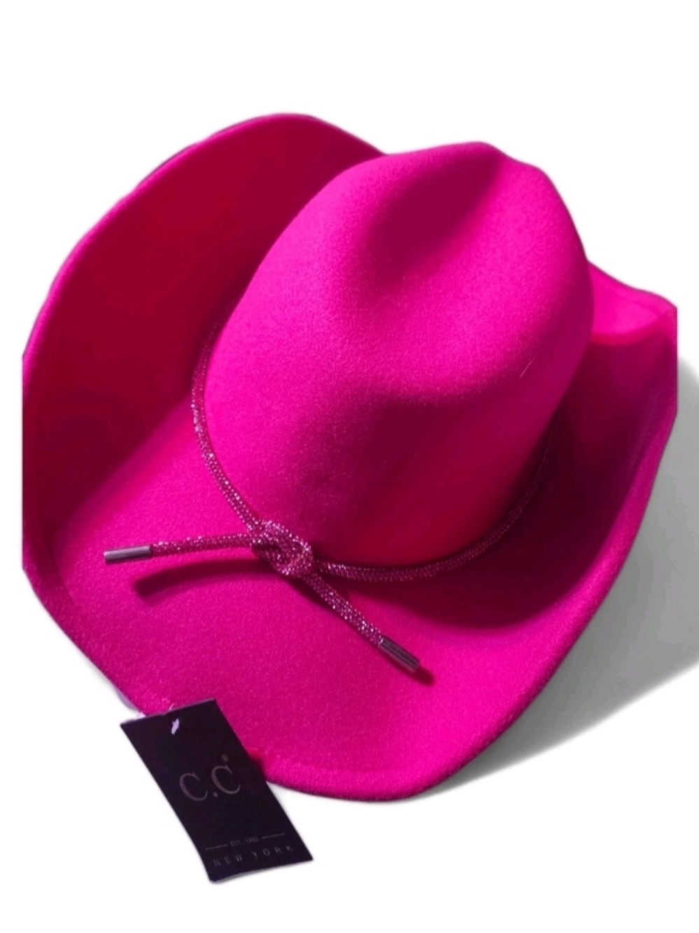 C.C Hot Pink Felt Western Hat